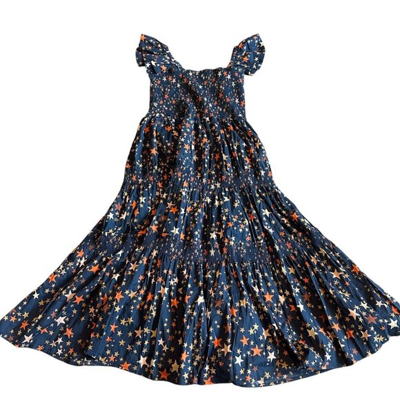 Sunshine Tienda Rio Dress Dark Sky Star Print Smocked Cotton Size 2XL Womens NWT - Picture 8 of 14
